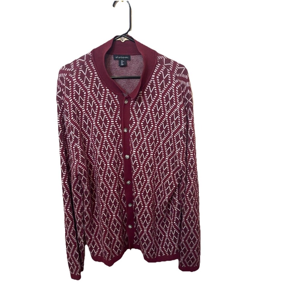 Art of Rhetoric Men’s Maroon Geometric Sweater Size Large
